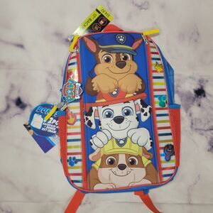 Nickelodeon Paw Patrol Boys 17" Backpack, Blue Stripes Padded